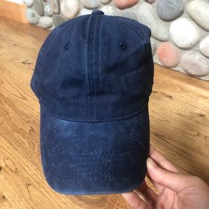 Navy dad baseball cap washed adjustable strap